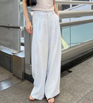 GeeRA（ジーラ）の「ハイウエストスラックスパンツ（ワイドパンツ・ガウチョ）」｜詳細画像