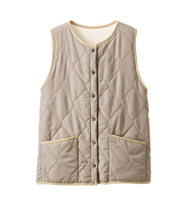 BELLUNA（ベルーナ）の「【洗える！】裏ファー素材中わたキルトベスト（ベスト）」｜詳細画像