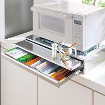 「引き出し付ステンレスキッチンサポートテーブル（キッチン隙間収納）」