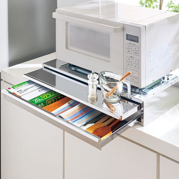 「引き出し付ステンレスキッチンサポートテーブル（キッチン隙間収納）」｜詳細画像