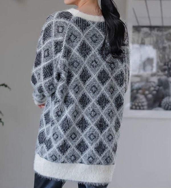 RANAN（ラナン）の「ダイヤ柄配色ニットチュニック（チュニック）」｜詳細画像