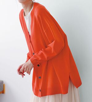 RANAN（ラナン）の「洗える！キレイ見え！ワイドシルエットＶネックカーディガン（ニットカーディガン）」｜詳細画像