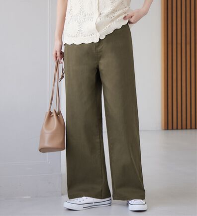 Viola e Viola（ヴィオラ エ ヴィオラ）の「綿混ストレッチワイドパンツ（ワイドパンツ・ガウチョ）」