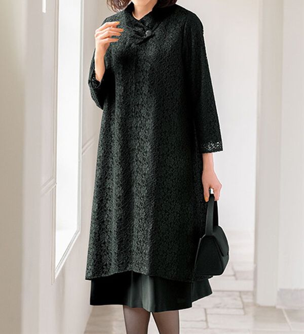 重ね着風総レースワンピース - ベルーナ【公式】