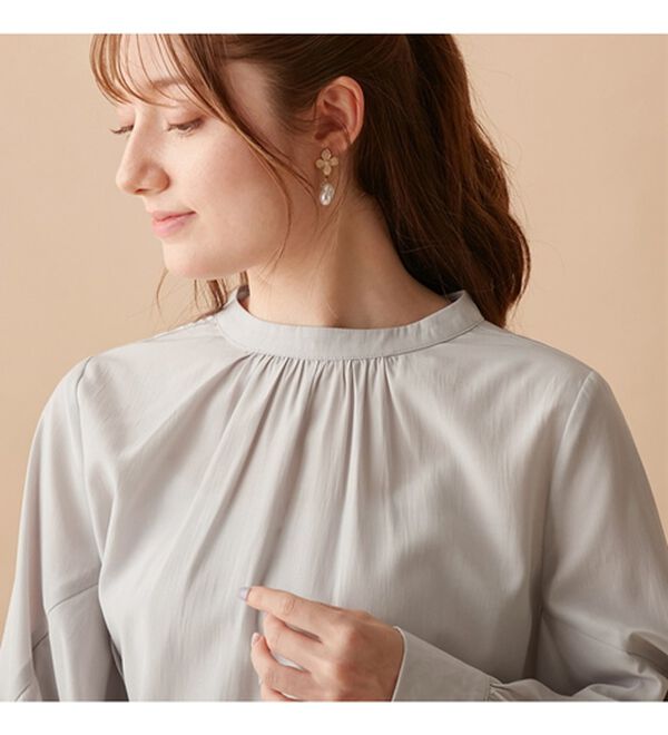 alotta（アロッタ）の「フリル袖プチハイネックブラウス（ブラウス）」｜詳細画像