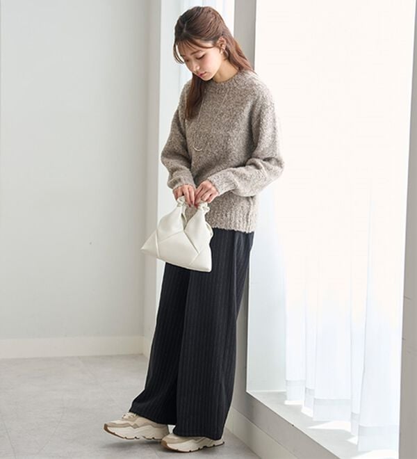 BELLUNA（ベルーナ）の「まるではく毛布！静電防止付裏ファーワイドパンツ（フルレングスパンツ）」｜詳細画像