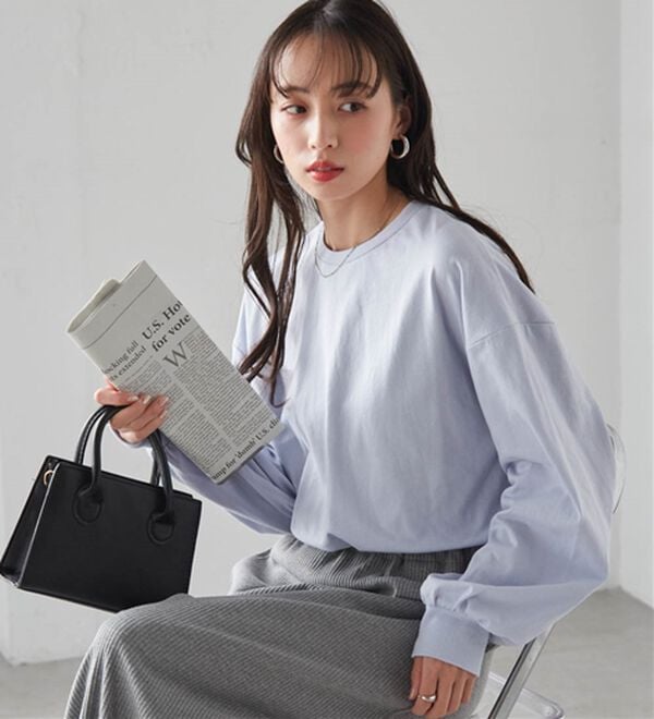 RANAN（ラナン）の「多機能ベーシックオーバーサイズ長袖Tシャツ（Tシャツ）」｜詳細画像