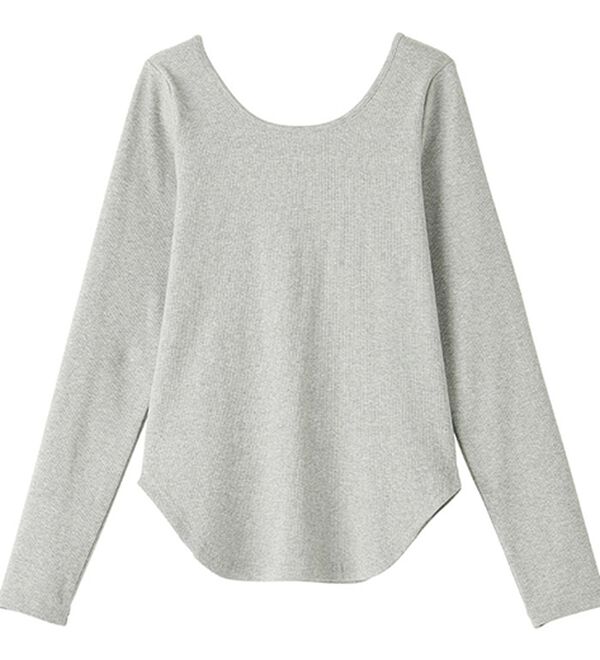 GeeRA（ジーラ）の「バックオープンリブトップス（カットソー）」｜詳細画像