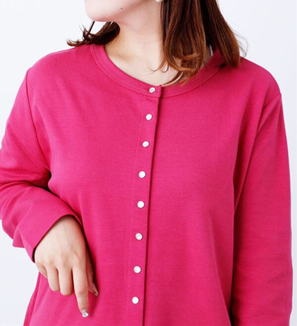 BELLUNA（ベルーナ）の「ポンチ素材ロング丈カーディガン（ニットカーディガン）」｜詳細画像