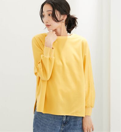 BELLUNA（ベルーナ）の「裏起毛素材きれい見えドルマンプルオーバー（カットソー）」