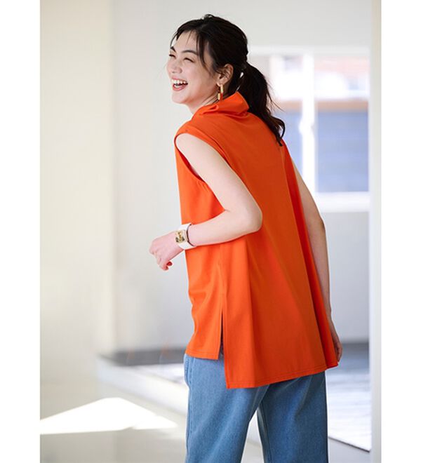 RANAN（ラナン）の「スリーブレスハイネックプルオーバー（カットソー）」｜詳細画像