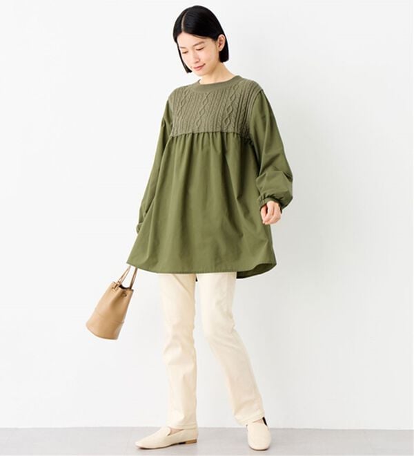 Viola e Viola（ヴィオラ エ ヴィオラ）の「ケーブルニットドッキングチュニック（チュニック）」｜詳細画像