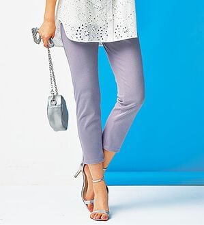 BELLUNA（ベルーナ）の「【再入荷】美ストレッチ素材アンクル丈レギンスパンツ（クロップドパンツ）」｜ペールパープル