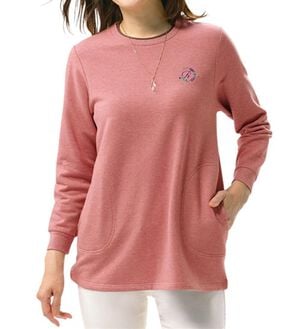 ルフラン（ルフラン）の「選べる！あったか配色ロングプルオーバー（カットソー）」｜コーラル