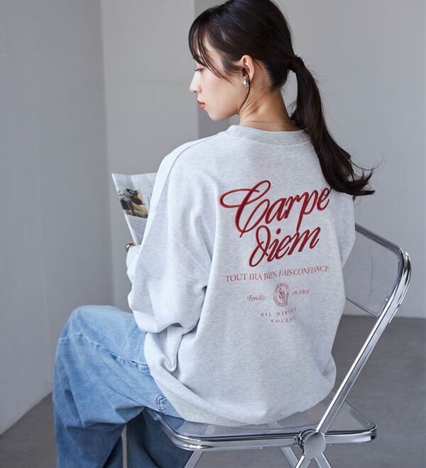 RANAN（ラナン）の「バックロゴ刺しゅうスウェット（トレーナー・スウェット）」｜詳細画像