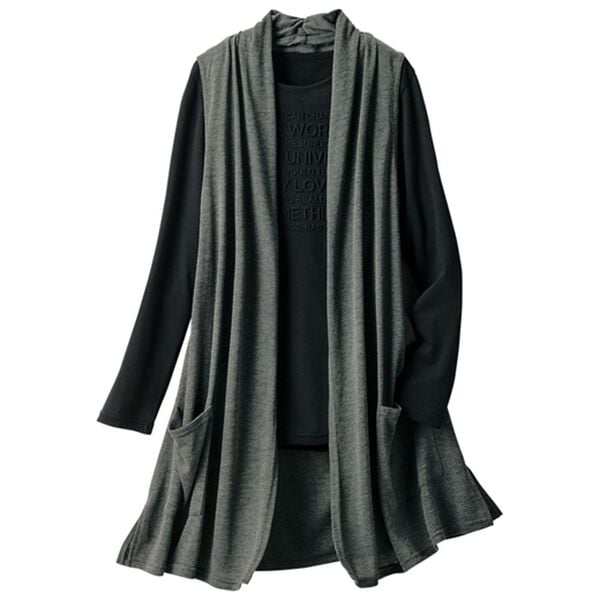 ルフラン（ルフラン）の「【２着組】ロゴＴシャツ＆ベスト＜ティアーズ＞（アンサンブル）」｜詳細画像