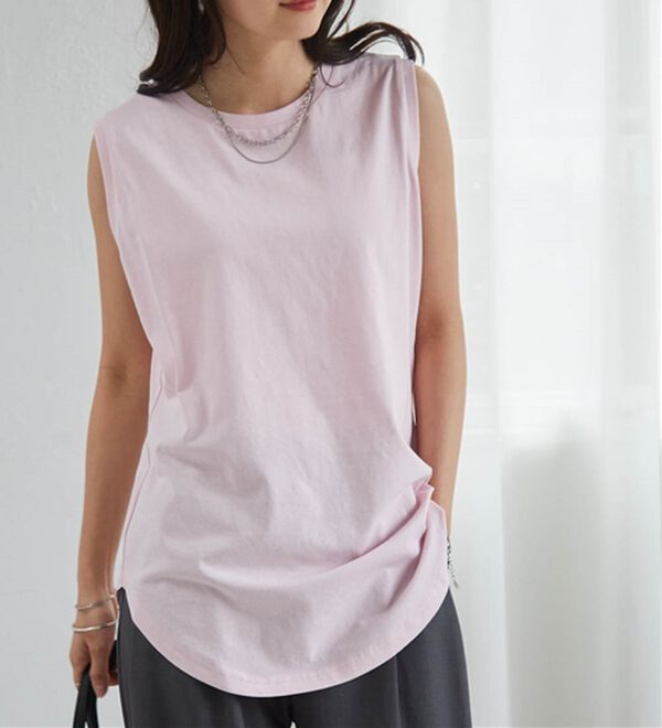 RANAN（ラナン）の「＜BC＞綿100％ひんやりタンクトップ（カットソー）」｜詳細画像