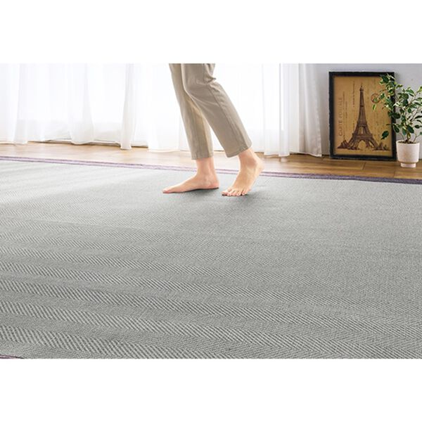 「洗えるウレタン入りヘリンボーンジャカード織ラグ（カーペット）」｜詳細画像