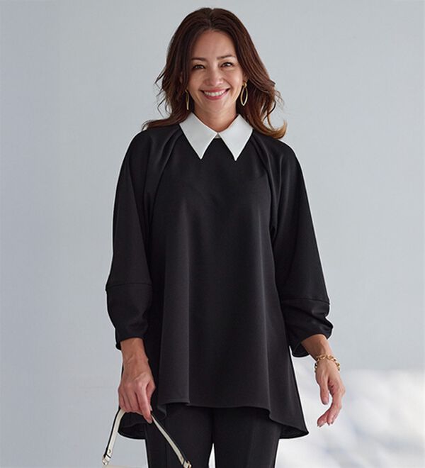 BELLUNA（ベルーナ）の「【セットアップ対応】色褪せにくい黒！ストレートパンツ（フルレングスパンツ）」｜詳細画像