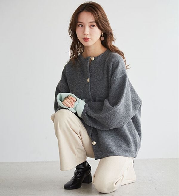 RANAN（ラナン）の「あったか裏ベロアニットコールフレアパンツ（フルレングスパンツ）」｜詳細画像