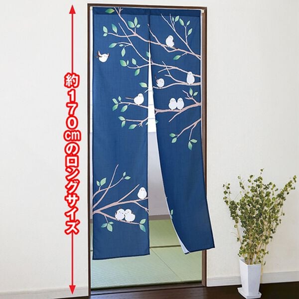 「シマエナガのれん（のれん・間仕切り・カフェカーテン）」｜詳細画像