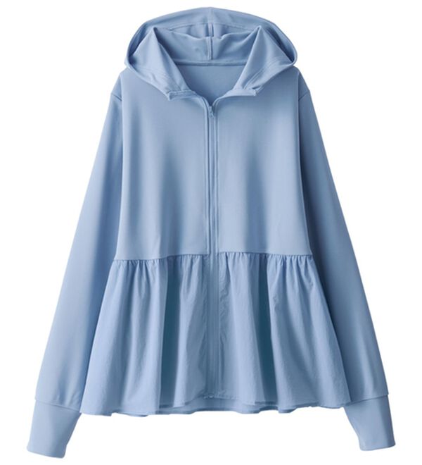 BELLUNA（ベルーナ）の「【快適Ｌａｂ．】おしゃれに日よけ！ペプラム切替ＵＶパーカー（パーカー）」｜詳細画像