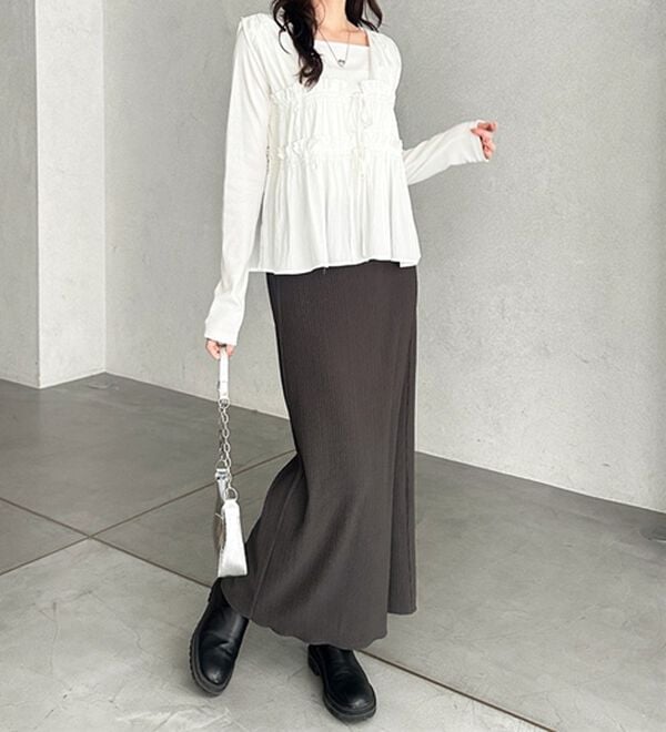 GeeRA（ジーラ）の「セルフカット美脚魅せタイトスカート（ロングスカート）」｜詳細画像