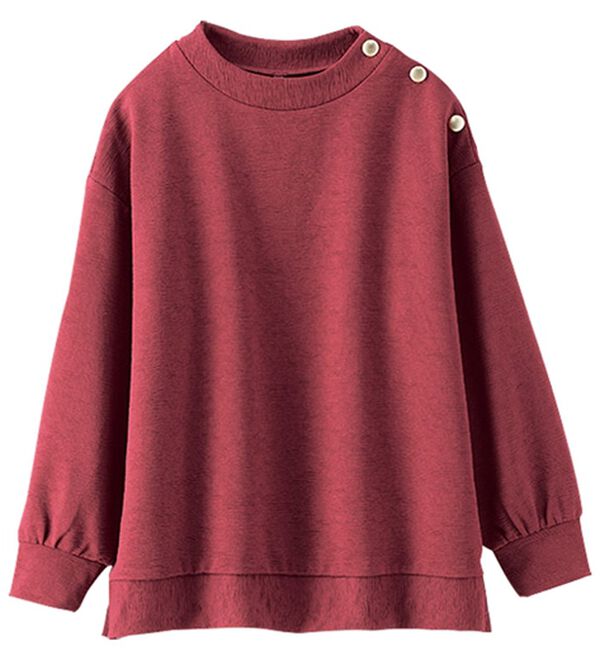 BELLUNA（ベルーナ）の「ジャカード素材肩ボタンプルオーバー（カットソー）」｜詳細画像