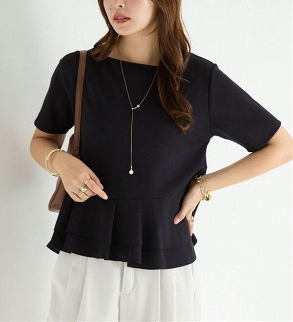 alotta（アロッタ）の「スクエアネックティアードトップス（カットソー）」｜詳細画像