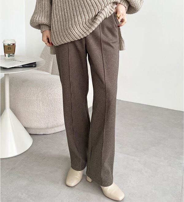 GeeRA（ジーラ）の「ウールライクピンタックストレートパンツ（ワイドパンツ・ガウチョ）」｜詳細画像