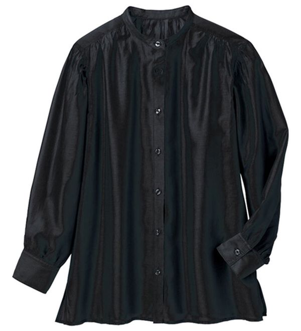 VINNO（ヴィノ）の「シャイニーローンゆるシャツ（シャツ）」｜ブラック