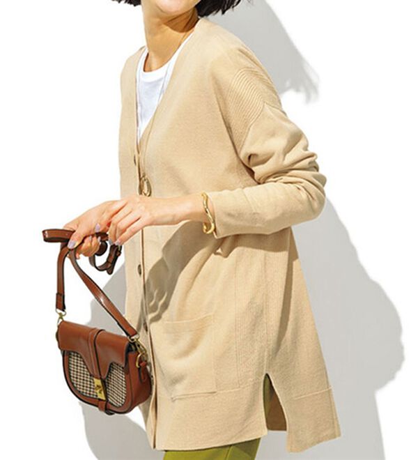 BELLUNA（ベルーナ）の「ふんわりカシミヤタッチニットカーディガン（ニットカーディガン）」｜アイボリー