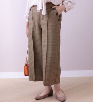 BELLUNA（ベルーナ）の「ウーリッシュ素材釦使いワイドパンツ（ワイドパンツ・ガウチョ）」｜詳細画像