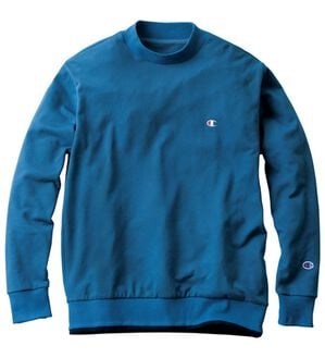 「＜チャンピオン＞衿デザイントレーナー（メンズトレーナー）」｜ブルーグレー(モック)