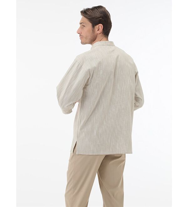 「ざっくり木綿のゆったりリラックスシャツ（メンズシャツ）」｜詳細画像