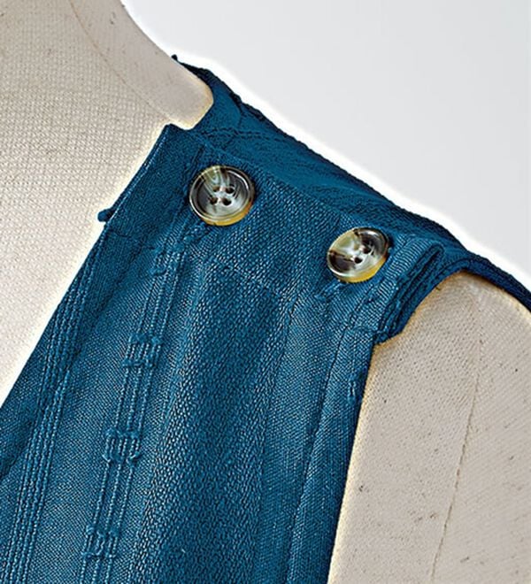 BELLUNA（ベルーナ）の「綿麻ドビー素材ジャンパードレス（ジャンパースカート）」｜詳細画像