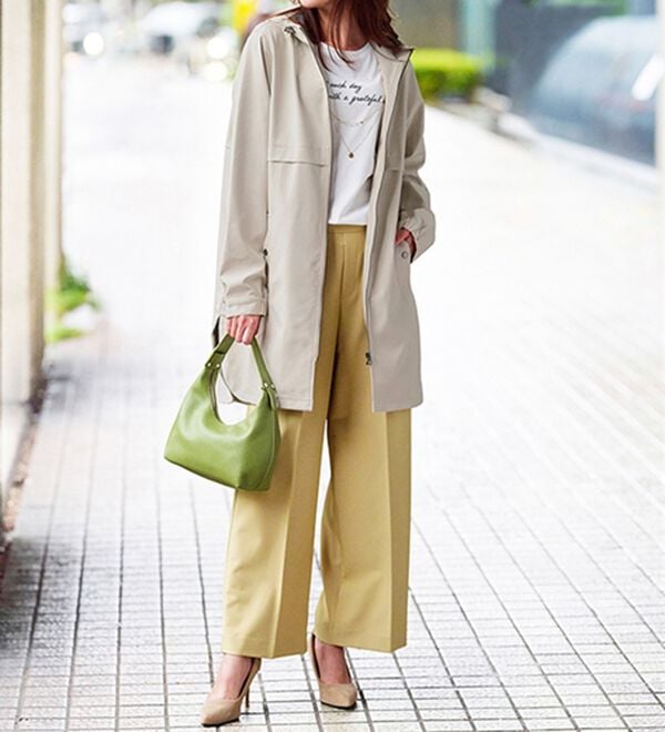 BELLUNA（ベルーナ）の「はっ水加工ボンディング素材ロング丈パーカー（ハーフコート）」｜詳細画像