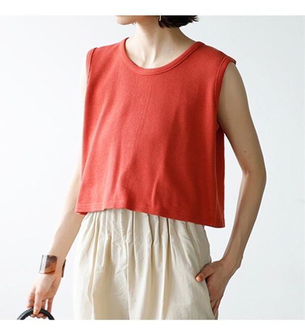 GeeRA（ジーラ）の「スナップボタンワッフルクロップドトップス（カットソー）」｜詳細画像