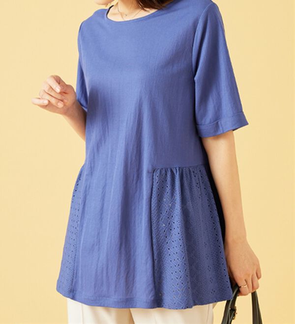 BELLUNA（ベルーナ）の「ヒンヤリ！サイドレース切替チュニック（チュニック）」｜詳細画像