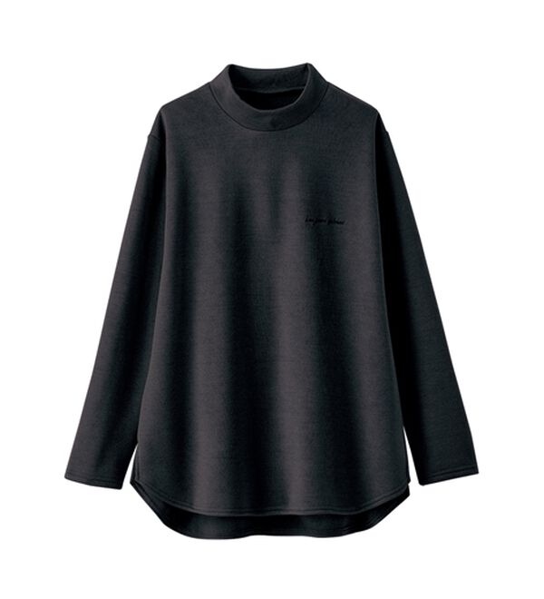 BELLUNA（ベルーナ）の「ロゴ刺しゅう裏起毛ニットソーチュニック（カットソー）」｜詳細画像