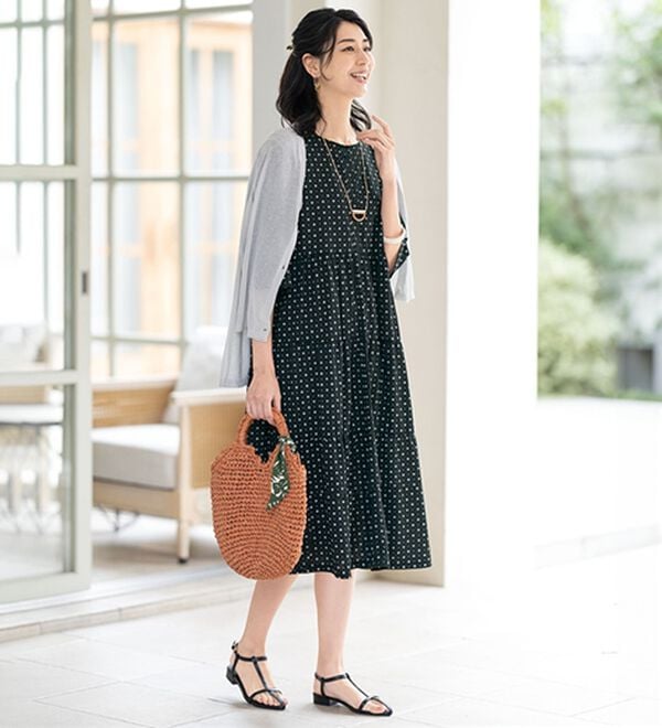 ルフラン（ルフラン）の「【３色組】ひやとろティアードワンピース（カットソーワンピース）」｜詳細画像