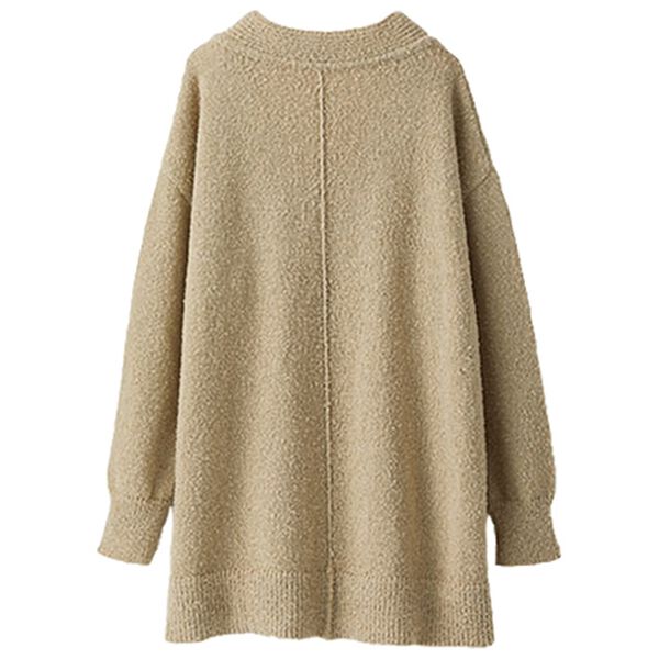 BELLUNA（ベルーナ）の「衿レイヤードで気分が上がる！Ｖネックゆったりセーター（ニット・セーター）」｜詳細画像