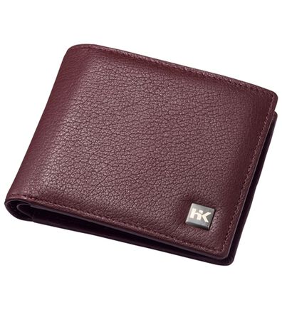 「＜ヒロココシノ・オム・ベーシック＞ソフトレザー折財布（メンズ財布・パスケース）」