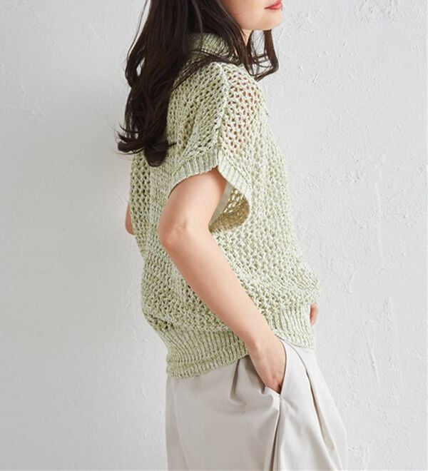 RANAN（ラナン）の「クロシェメッシュポロニット（ニット・セーター）」｜詳細画像