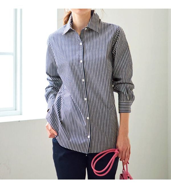 BELLUNA（ベルーナ）の「【選べる袖丈】洗える！ストレッチイージーケアシャツ（シャツ）」｜詳細画像