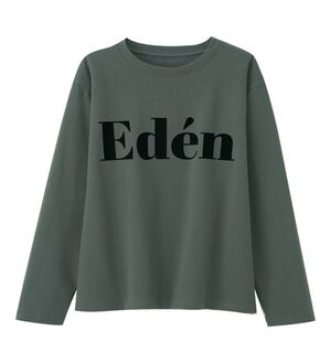 RANAN（ラナン）の「フロッキープリントロゴＴシャツ（Tシャツ）」｜チャコール