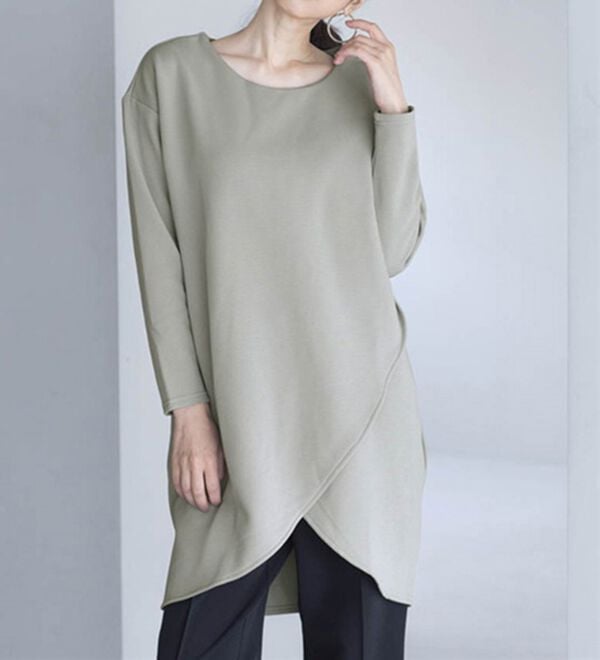 RANAN（ラナン）の「裏起毛！あったかアシメデザインチュニック（チュニック）」｜詳細画像