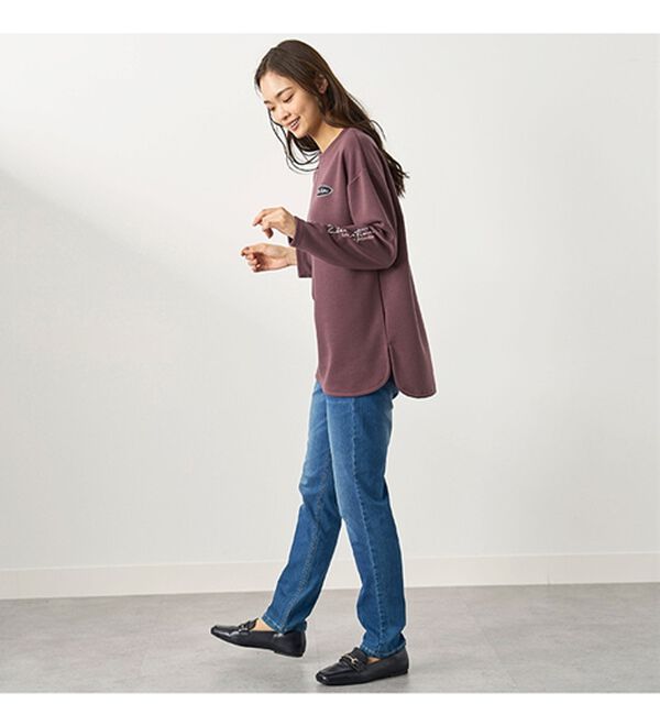 BELLUNA（ベルーナ）の「＜ＥＬＬＥ　Ａｃｔｉｖｅ＞バックリボンロゴチュニック（チュニック）」｜詳細画像