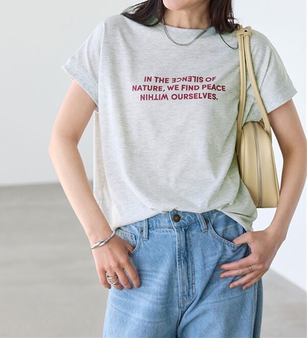 BELLUNA（ベルーナ）の「ひんやリッチコットン大人のゆったりドルマンＴシャツ（カットソー）」｜詳細画像