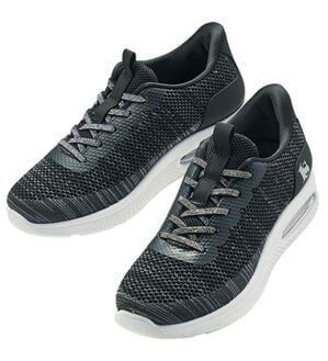 ルフラン（ルフラン）の「ラシーナコンフォート　立ったまま履ける４Ｅエアソールニットスニーカー（スニーカー）」｜ブラック